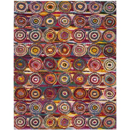 Flowers First 8 x 10 ft. Fiesta Shag Power Loomed Rug, Multi Color - Large Rectangle FL1909606